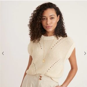 Marine Layer / Madewell Devon Sweater Vest in Oatmeal XXS